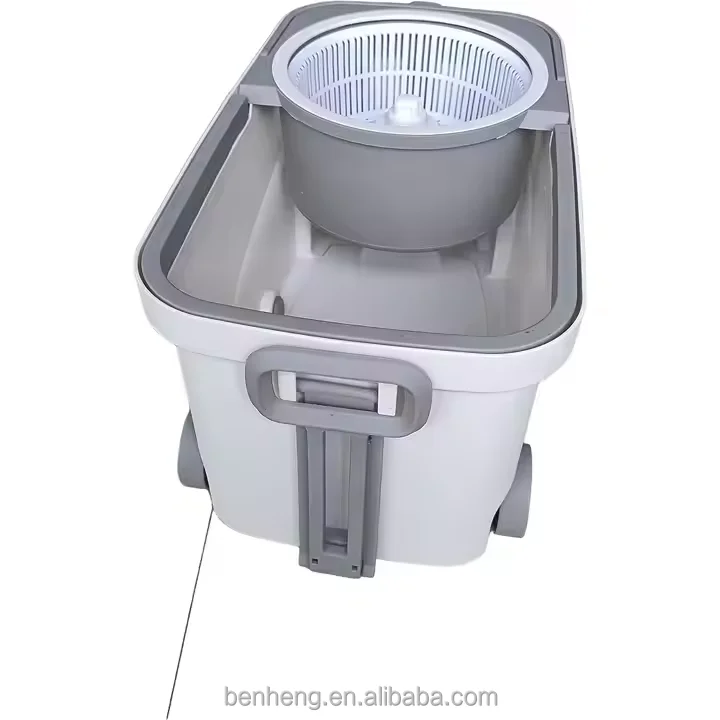 360 Rotary Microfiber Mob Set Steel Pole with Bucket and Wheels, Hands-Free Floor Cleaning Spinning Mop, Hot Sale in Brazil