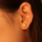 Star Stud Chris April Moon And Star Fashion 925 Sterling Silver Women Stud Earring Sets