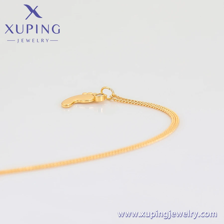 necklace-0178 XUPING Jewelry 14K gold color special  soles of foot special trendy popular pendant women necklaces