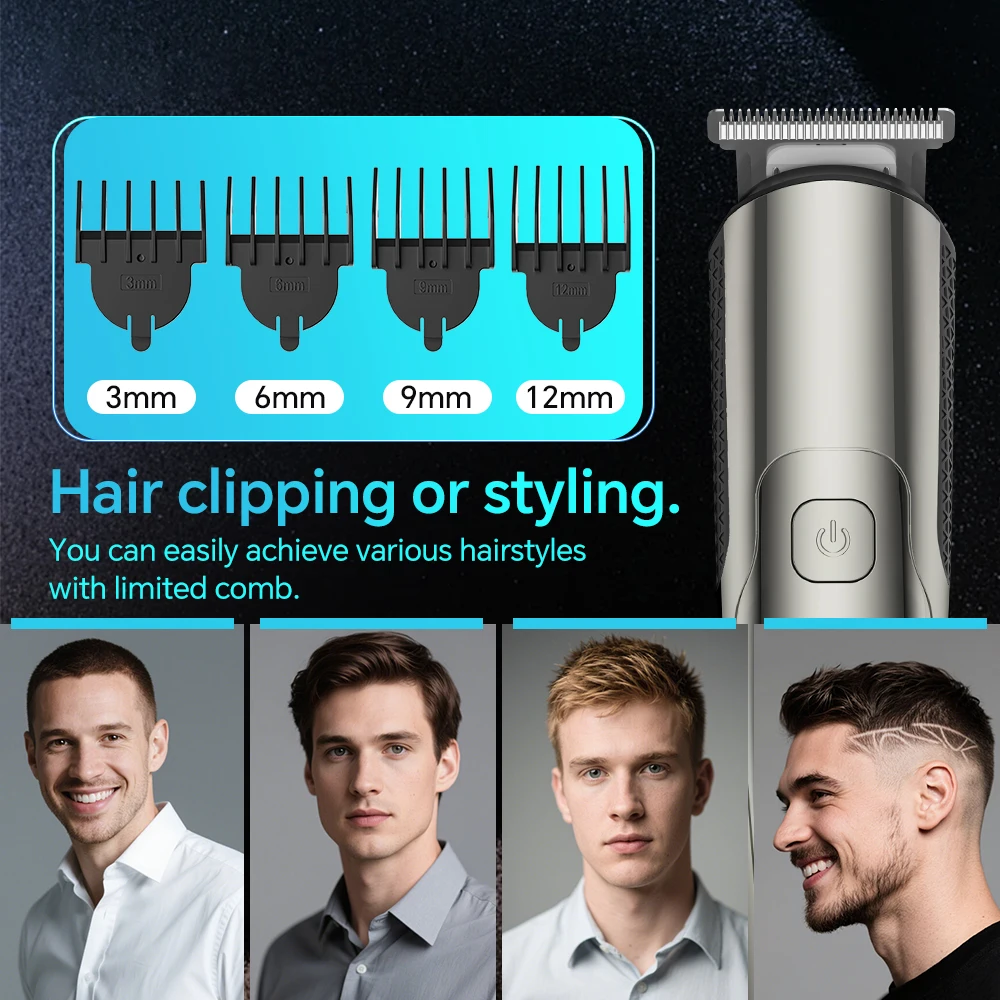 Hot Selling Rechargeable Electric Hair for Clipper Set Multi-Functional Push Shear Pusher Stainless Steel Blade for Household supplier