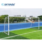 11-a-side Football Goal For Football Court Soccer Field White Color Galvanized Steel Goal Outdoor