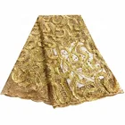 Nigeria New Luxury African Sequins Embroidery Fabric Nigeria Evening Lace Fabric Gorgeous Mesh Fabric For Clothing