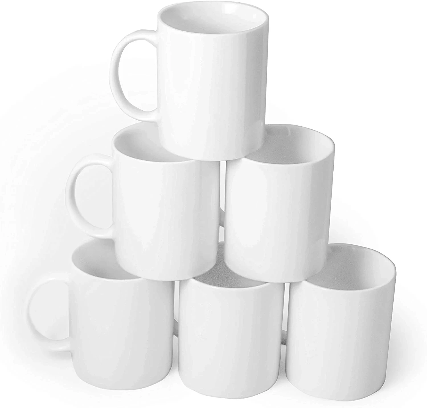 OEM White Porcelain water Cup advertising gift customized sublimation mugs 11oz plain white blank coffee ceramic mug