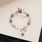Bracelet New Pink Crystal Amethyst Sweet Adjustable Bracelet
