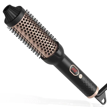 Thermal Brush 1.5 Inch Heated Curling Iron 450F Hair Curler Straightener Curling Brush