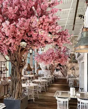 Hot Sale Cherry Blossom Tree 2 m Wedding Table Centerpiece Artificial Cherry Blossom Tree For Indoor Floral Decorations