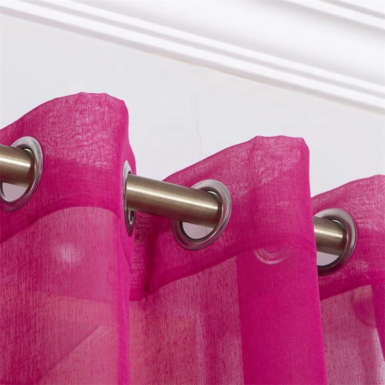 Eco-friendly violet textile polyester sheer curtains fabric for living room