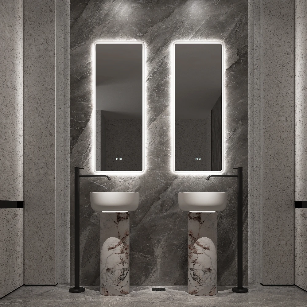 led mirror bathroom with color led 110v