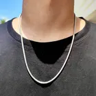Silver Chain Hip Hop Stainless Steel Silver Cuban Chain Custom Snake Chain Necklace Snake Chain