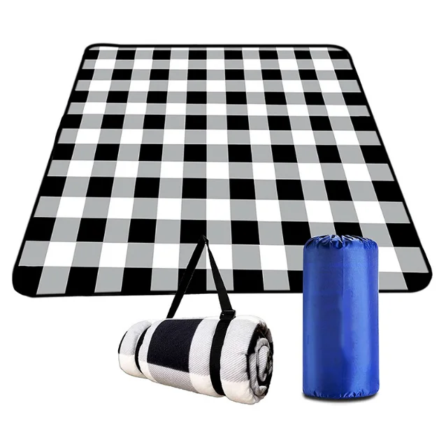 thick fleece beach mat with carrier waterproof picnic/camping blanket recycled picnic blanket