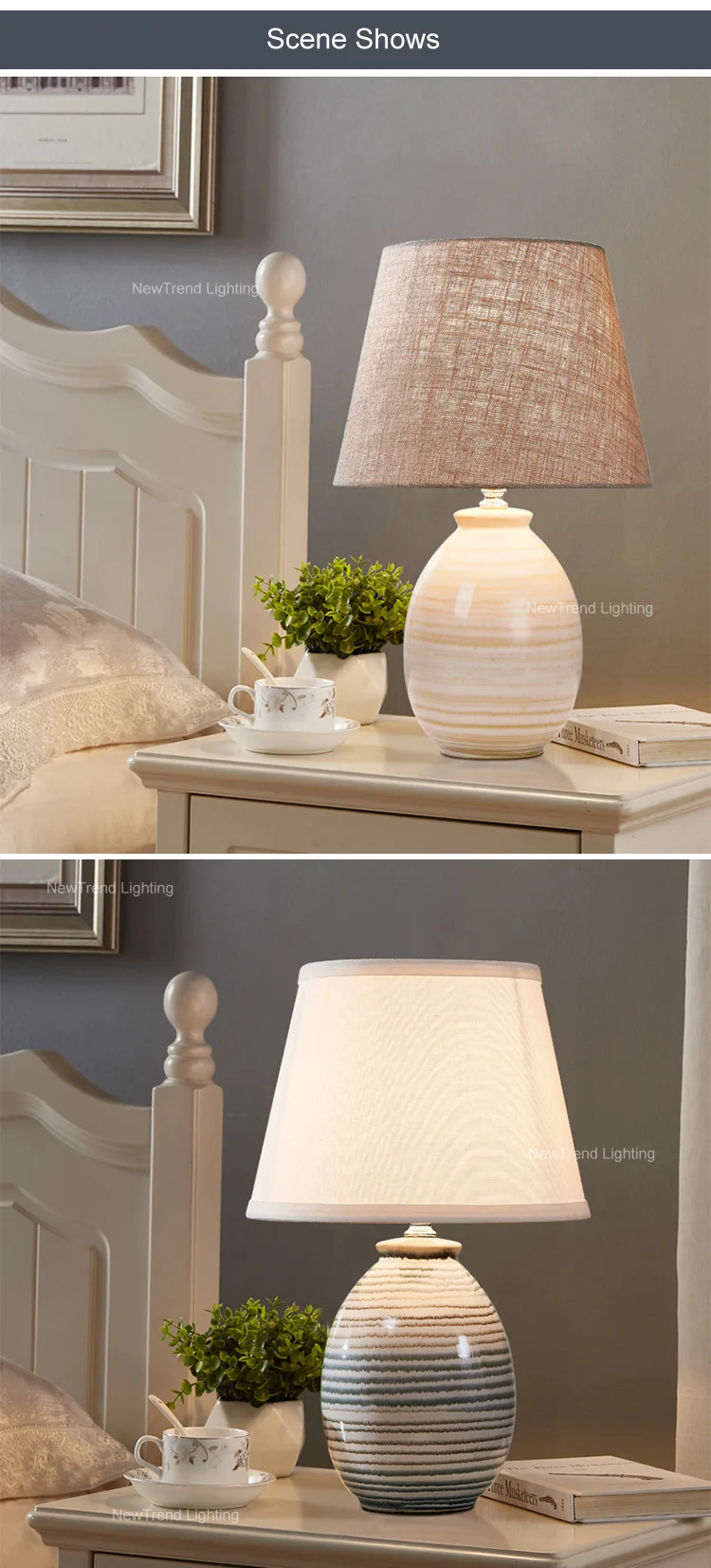 tr0022 restaurant hotel room vintage style indoor decoration bedside ceramic led table lamp-4