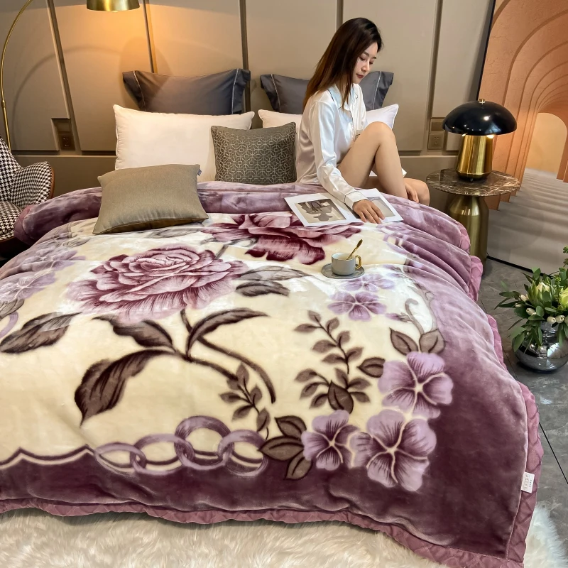 polyester raschel blanket printed blanket warm blanket