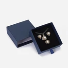 Jewelry Box Jewelry Drawer Paper Box Packaging With Gold Logo