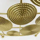 Table Glass Metal Flower Table Gold Stainless Steel Metal Table Tempered Glass Contemporary Stylish Accent Table