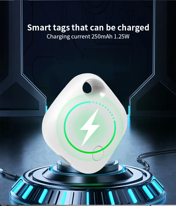 RSH Type C Rechargeable 'Find My' Mini GPS Tracker MFi Certified Key Finder Locator for Apple Devices Wallet Luggage Global factory
