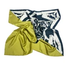Pure Silk Scarf Scarf Scarf Decoration Print Fashion Pure Silk Square Scarf 90*90CM