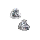 Gray Heart Shape High Quality Lab Created Gemstone Wholesale Price Moissanite Diamond Loose Raw Material
