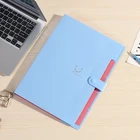 Korean Version Of The Smiley Face File Folder Accordion Student Multi-level Plastic Snap Button Document Bag