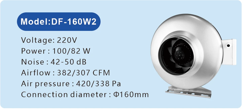 Inline Duct Fan, DCFAIR, 6-Inch, 240V - detail 24