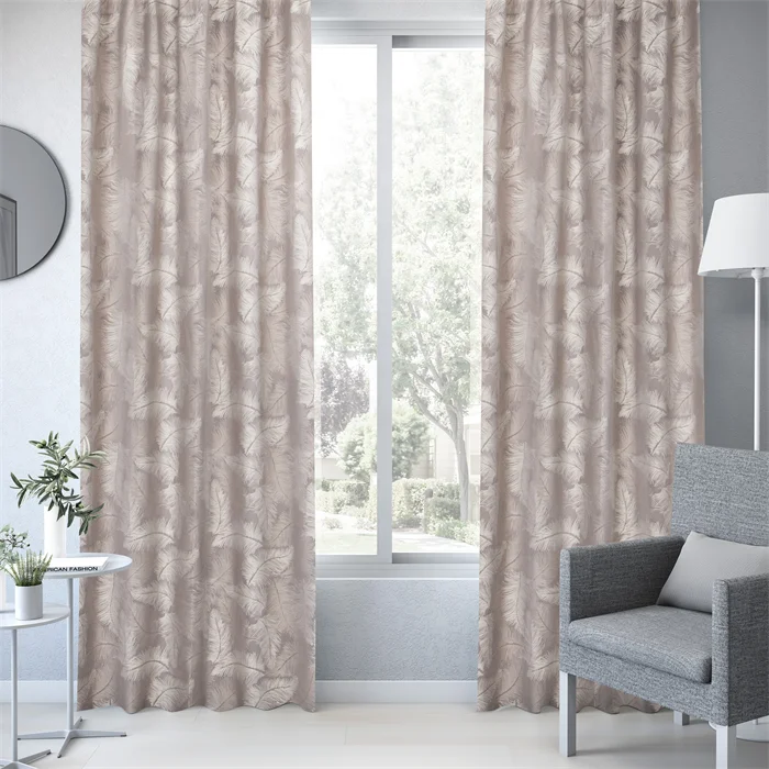 New Design Factory Manufacture Jacquard home curtain with pastoral style