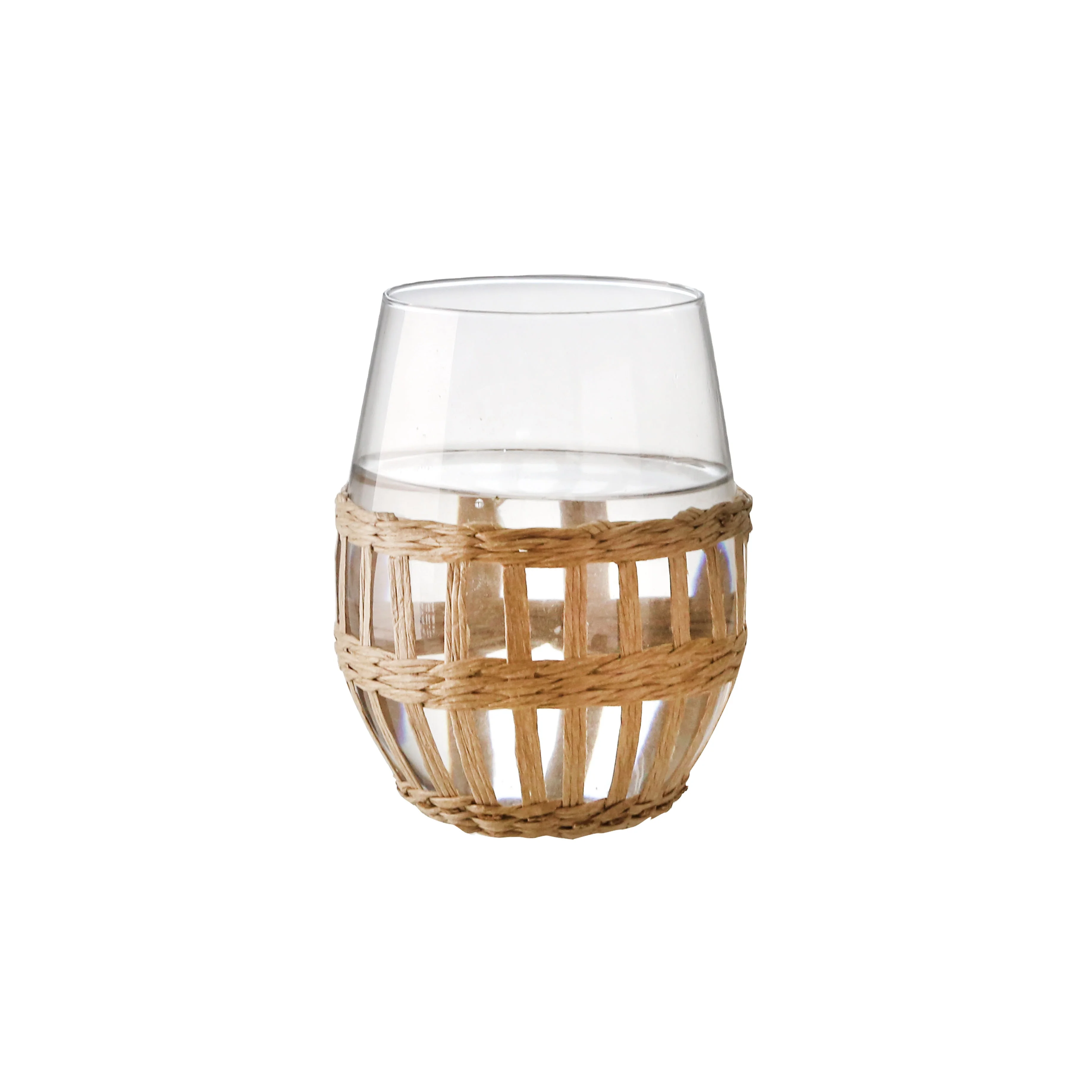 Glass Cup stemless Wine Glasses Hand Blown Glass Reusable Single Wall wine glasses Transparent for bar