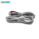TENS EMS 2.0mm Pin Cable 3.5mm Audio Jack To 2 Lead Medical Pin For Electrode Pad