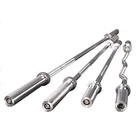Fitness Gym Promotional Fitness Barbell Bar Custom Logo Gym Straight Rod With Connector Trap 1.2m Barbell Bar