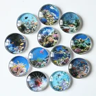 Cabochon LUYUN Cheap 20mm Underwater World Coral Image Round Glass Cabochon For Jewelry Finding
