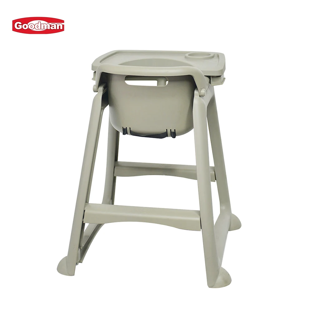 Safety adjustable movable baby feeding plastic high baby chair for restaurant