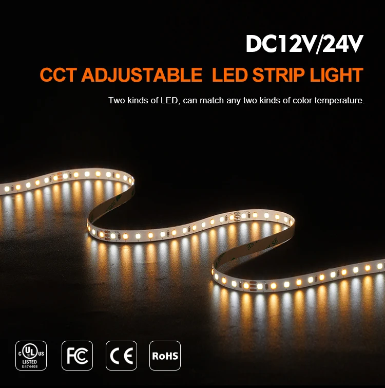 LEOMAY High Quality UL CE Cct Led Strip Light Smd2835 16w 120leds/M 1300lm Decoration Flexible Led Strip Light factory