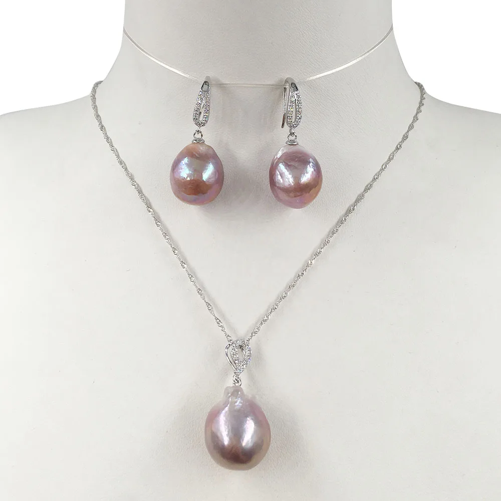 Fashion Nature Pearl 925 Silver Jewelry 