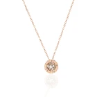 Gold Solid Personalized Luxury Necklace Women Jewelry Round 18K Real Gold Chains Solid Rose Jewelry 18 K Gold Necklace
