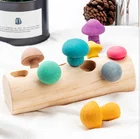 Toys High-quality New Fun Simulation Of Mushroom Picking Children's Educational Baby Games Wooden Toys