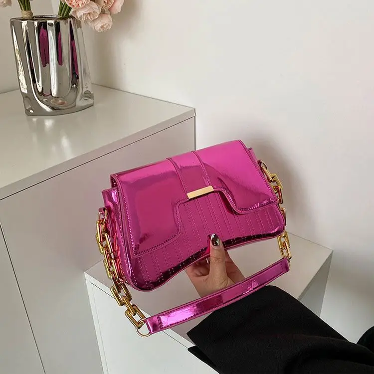 Women Fashion Handbags Shoulder Bags Irregular Small Square Bag Ins Chain Messenger Bag