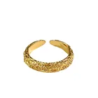 Silver Ring Silver S925 Silver Ring Irregular Concave Gold Foil Thin Open-end Ring Female Silver Ring