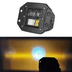 Light 20w Off Road Led White Amber Cube Flush Mount Driving Pod Work Light