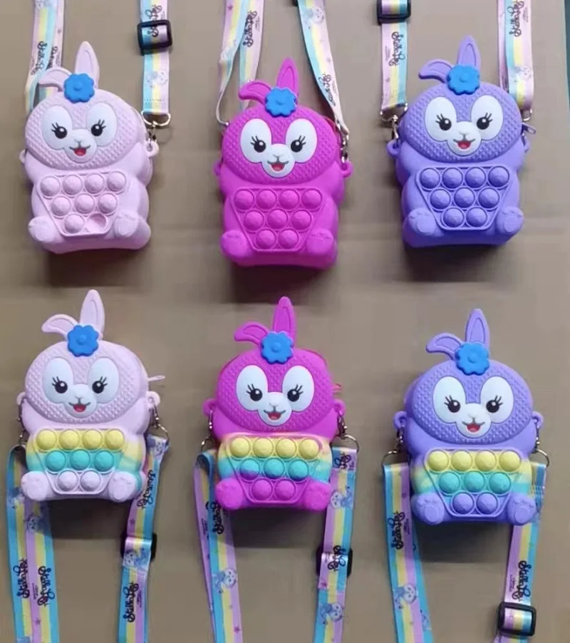 Pop Purse Bag Itting Fidget Toy Girls Bubble Popper Poppets Pop Itting