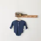 Baby Baby Clothes Q2baby Newborn Unisex Baby Solid Basic Plain Rib Stitch Long Sleeve Bodysuit Clothes For Infant Boy Girl