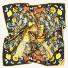 Printed Scarf 100% Silk Printed Scarf Double Sides Custom Design Silk Scarves