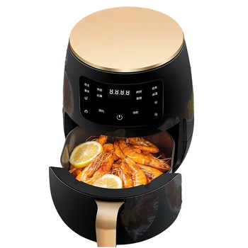 High Quality 6L Portable Smart Electric Digital Round Air Fryer for Household Cooking and Baking Use