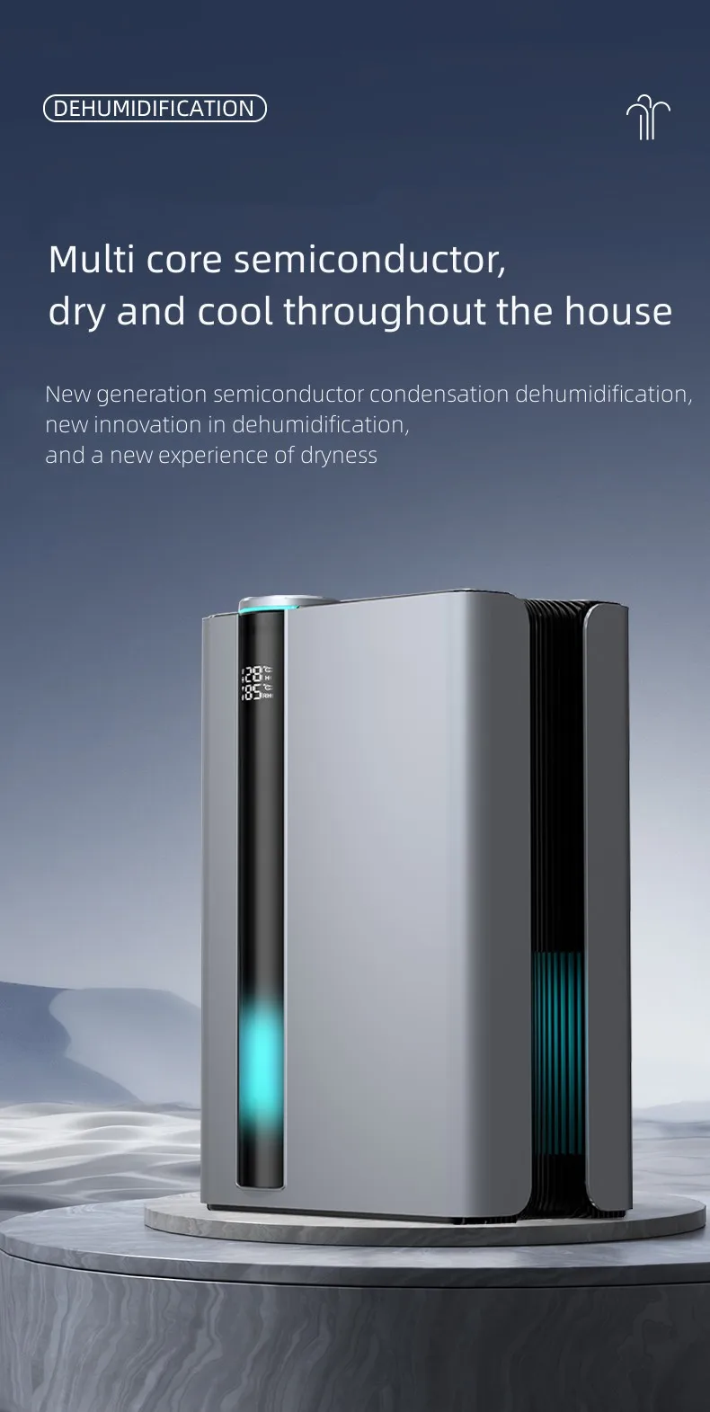Household Refrigerative Dehumidifier, Portable, 2.8L - detail 2
