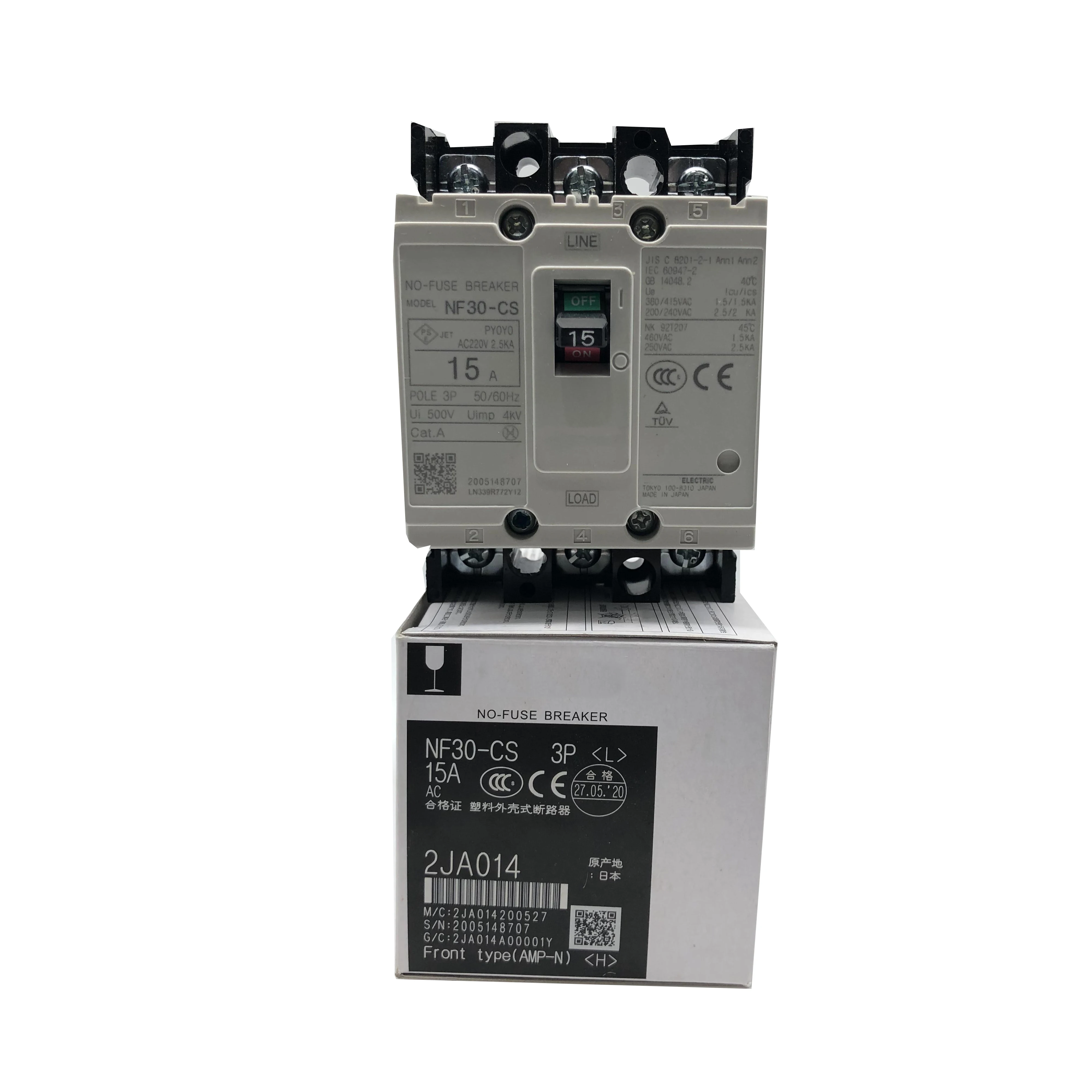 new original nf30 cs nf c series molded case circuit breaker it protects circuits against overload and short circuit features compact size -4
