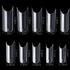French Nail 2021 Wholesale 500pcs Clear/Natural False Artificial French Half Cover Tapered Coffin Nail Tips