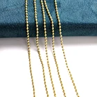 Necklace Stainless Steel Gold Color Ball Chain Beaded Chain For Necklace Making Gold Plated Ball Chain
