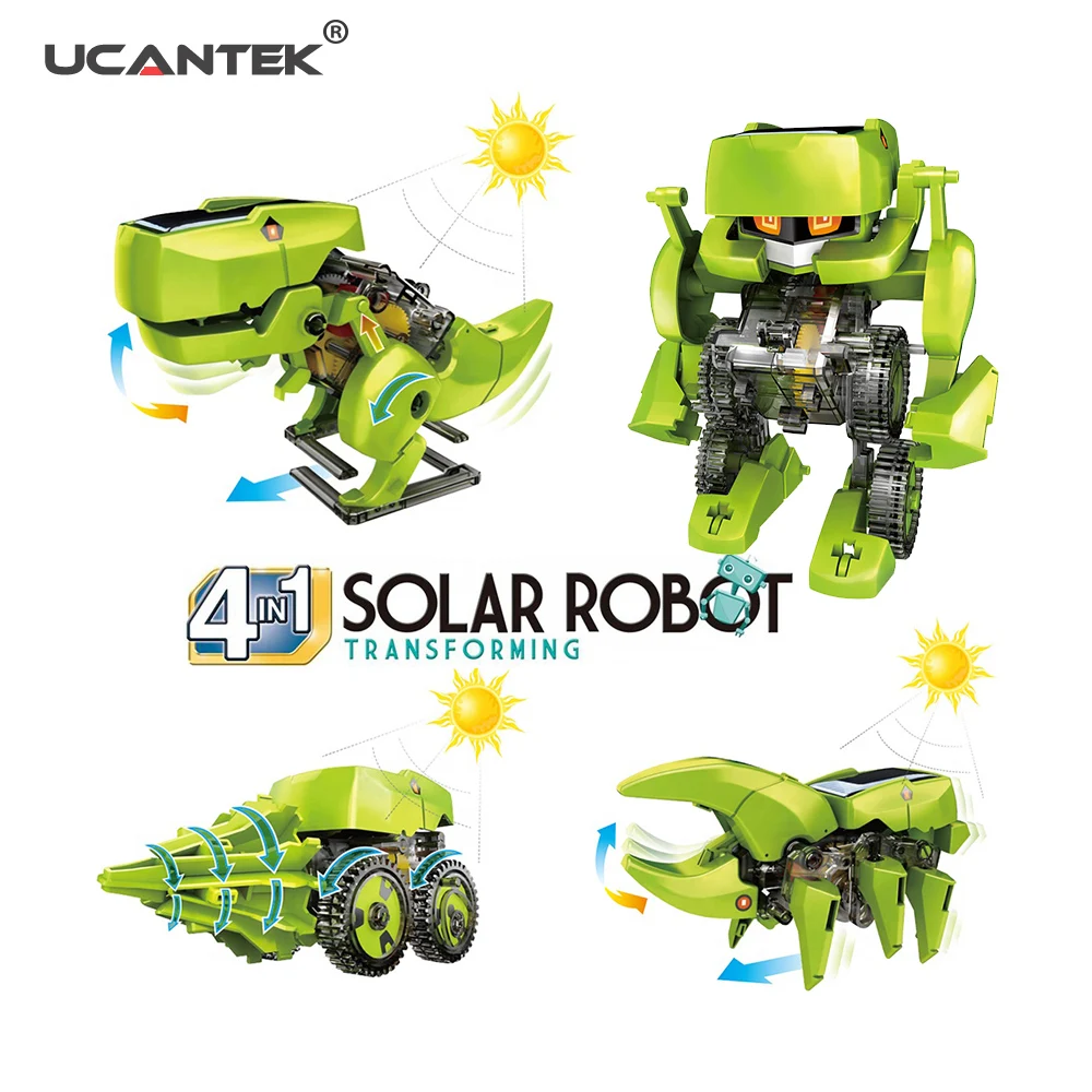 4 in 1 Battery Operated Dinosaur Robot Toy Mechanics DIY Assembly Kit Age 6+ 