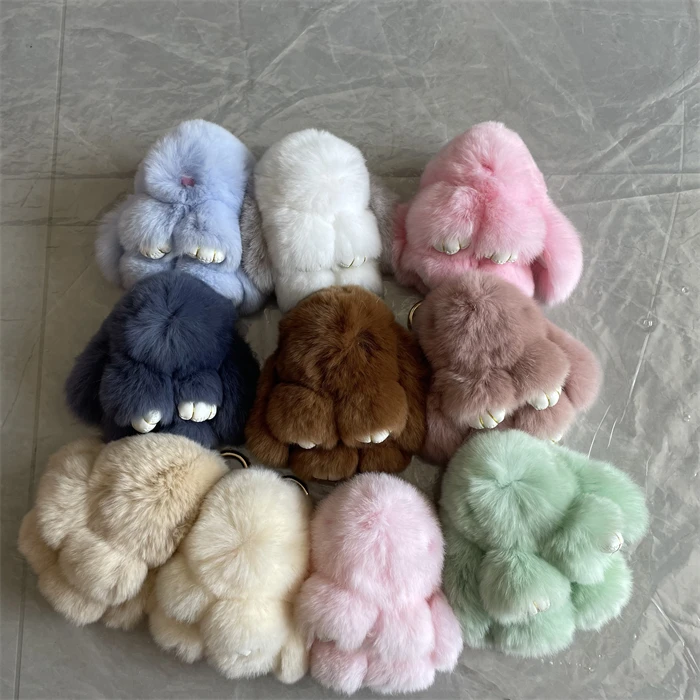 fur keychain rabbit