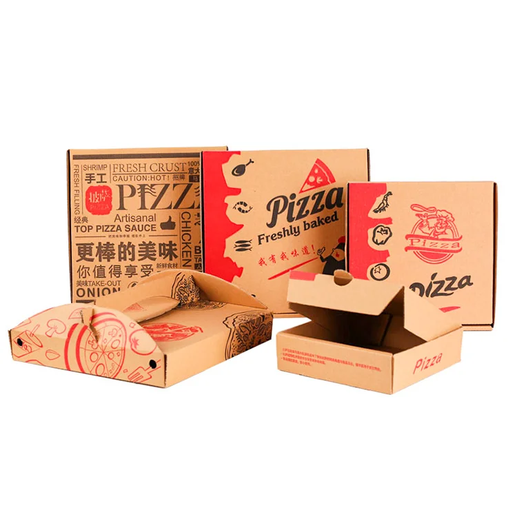 Custom Logo Printed on Lid White Pizza Boxes 50Pcs Corrugated Take Out Cardboard Delivery Pizza Boxes 12x12x2 12inchx12inchx2inch 0 