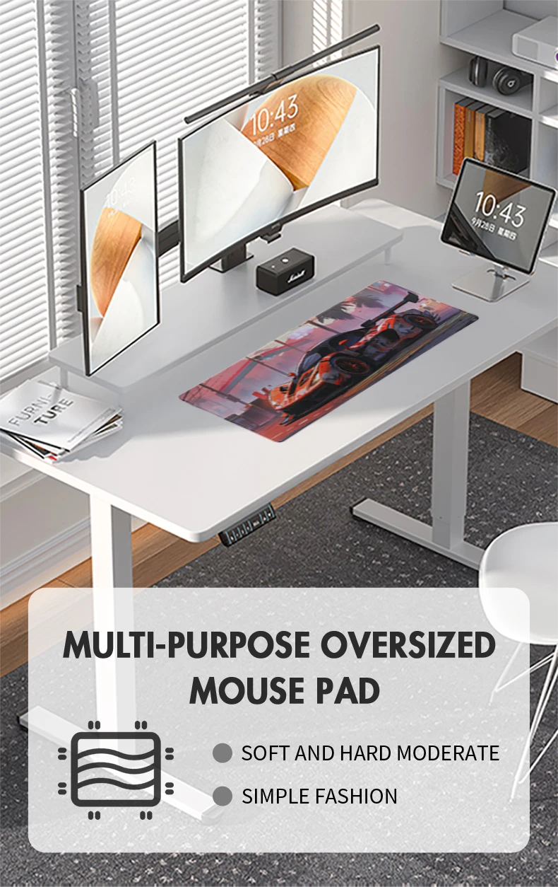 U-HOME Professional Office Shortcut E Sport Mouse Pad 3mm Rubber Gaming Mouse Mat Round Multicolour