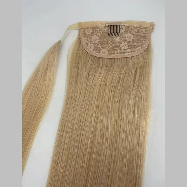 Aliexpress online shopping Human Hair Clip Ponytail 20Inch Blonde Color Ponytail Extension