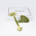 Jade Roller Massager GESSW003 Jade Roller And Gua Sha Scraping Massage Tool Set For Face And Body